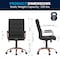 Flash Furniture Black Leather Rose Gold Frame Mid-Back Chair GO-2286M-BK-RSGLD-GG - alternate 10